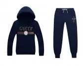 gucci tracksuit for donna france gg line blue